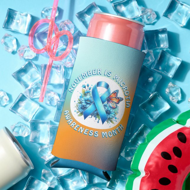 November is Microtia Awareness Month and Day Seltzer Can Cooler (In Situ Summer)