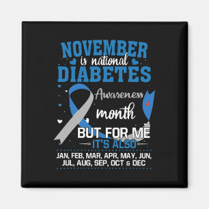 November Is National Diabetes Awareness Month Magnet