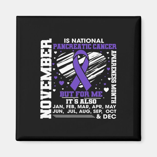 November Is National Pancreatic Cancer Awareness M Magnet (Front)