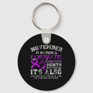 November is National Pancreatic Cancer Awareness R Key Ring