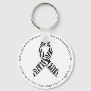 November is Neuroendocrine Cancer Month Zebra Key Ring