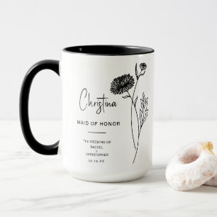 November Maid of Honour   Chrysanthemum Flower Mug
