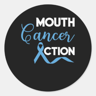 November Oral Mouth Cancer Action Be Mouthaware Classic Round Sticker
