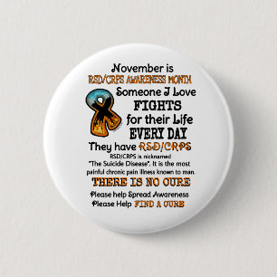 November...Someone I Love Fights 6 Cm Round Badge