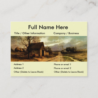 November Twilight (1912) Barn and Fields Bookmark Business Card