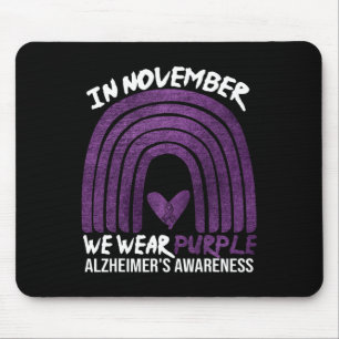 November We Wear Purple Alzheimerheimer's Awarenes Mouse Pad