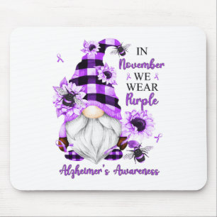 November We Wear Purple Gnomes Alzheimerheimer Awa Mouse Pad