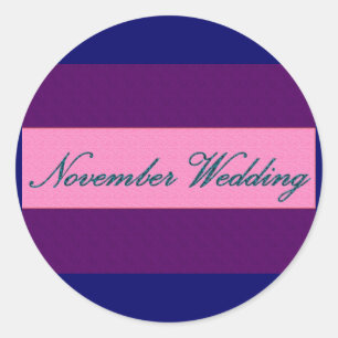 "November Wedding" Elegant Sticker - Customised