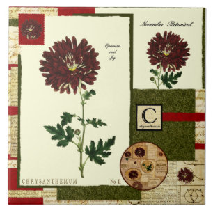 November's Flower Ceramic Tile