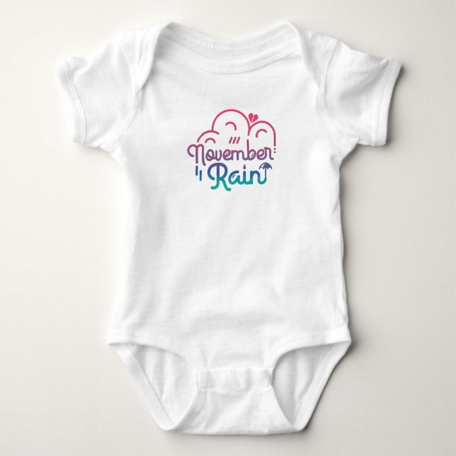 Novermber Rain Baby Bodysuit (Front)
