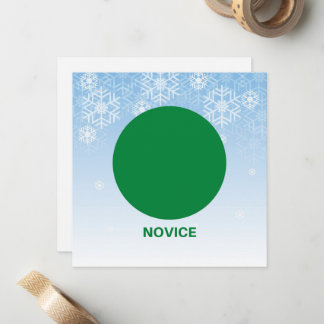 Novice Skier Green Circle Trail Sign Card