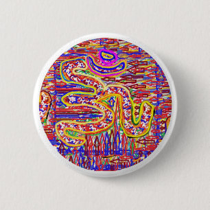 NOVINO Om Mantra - High Energy Acrylic Art 6 Cm Round Badge