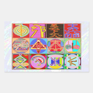 NOVINO ReikiHealing n KARUNA Reiki Symbols Rectangular Sticker