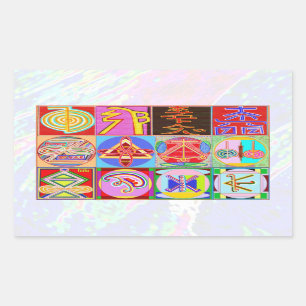 NOVINO ReikiHealing n KARUNA Reiki Symbols Rectangular Sticker