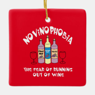 Novinophobia Bottles Ceramic Ornament