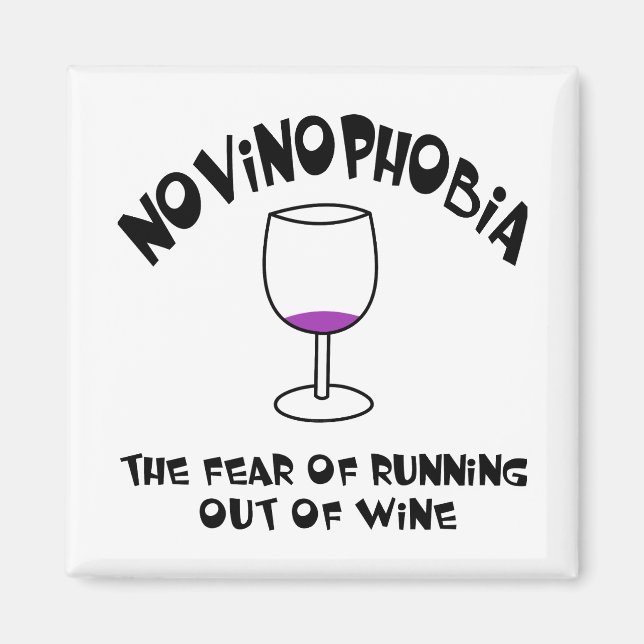 Novinophobia Empty Glass Magnet (Front)