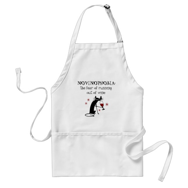NOVINOPHOBIA Running Out of Wine Quote Standard Apron (Front)