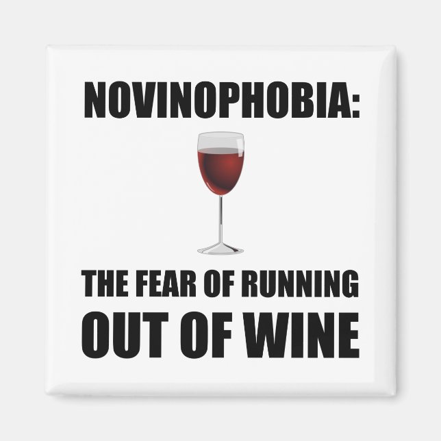Novinophobia Wine Magnet (Front)