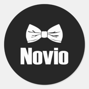 Novio  wedding day classic round sticker