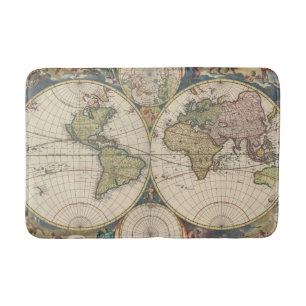 Novissima Totius Terrarum Orbis Tabula Bath Mat