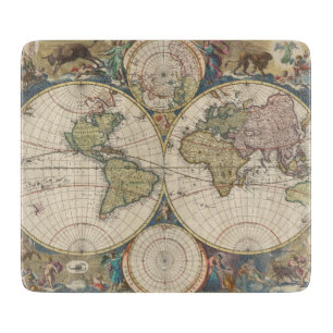 Novissima Totius Terrarum Orbis Tabula Cutting Board