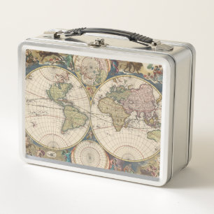 Novissima Totius Terrarum Orbis Tabula Metal Lunch Box