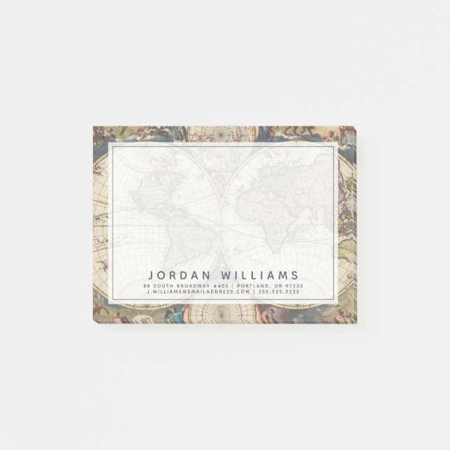 Novissima Totius Terrarum Orbis Tabula Post-it Notes (Front)