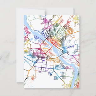 Novosibirsk Russia City Map Postcard
