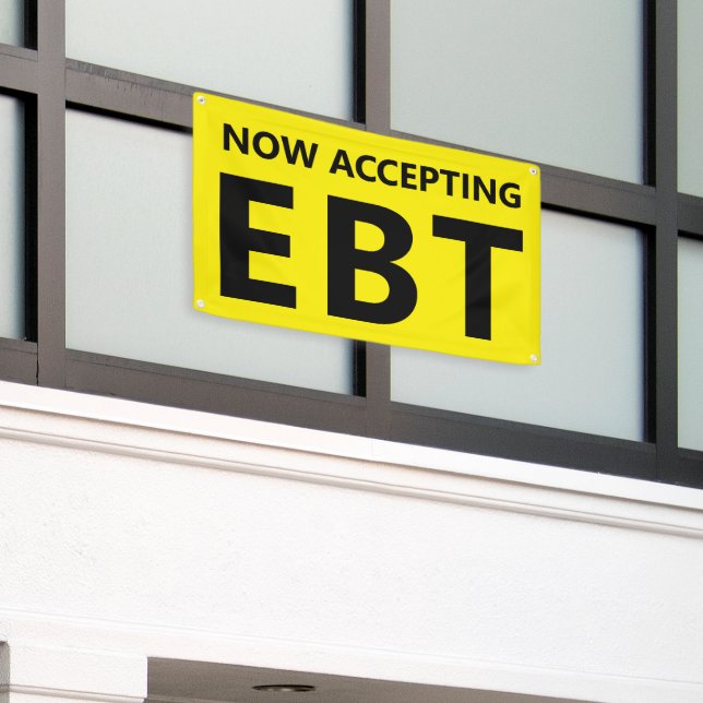 Now Accepting EBT Convenience Corner Store Banner (Outside Building)