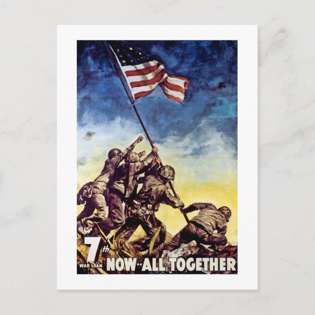 Now All Together ~ Iwo Jima Postcard (Front)