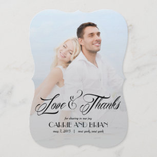 Now and Forever Wedding Thank You Card
