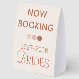 Now Booking Brides Makeup Vendor Booth Sign