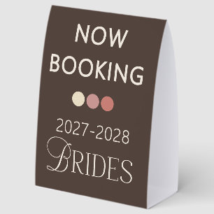 Now Booking Brides Makeup Vendor Booth Sign