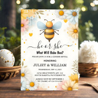 Now Bug Daisy Bloom Rustic Busy Bee Gender Reveal