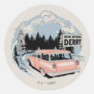 Now Entering Derry Classic Round Sticker
