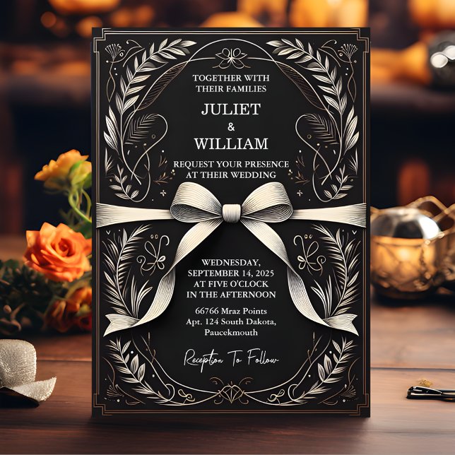 Now Floral Cute Rope We Are Tying The Knot Wedding Invitation (Creator Uploaded)