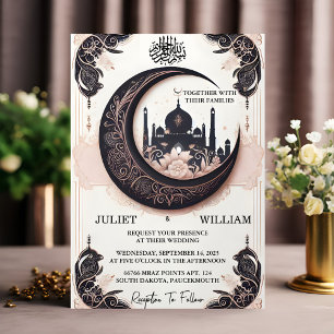 Now Henna Islam Nikah Arabic Walima Muslim Wedding Invitation