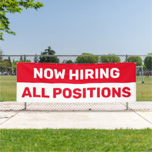 Now Hiring All Positions Help Wanted Business  Banner