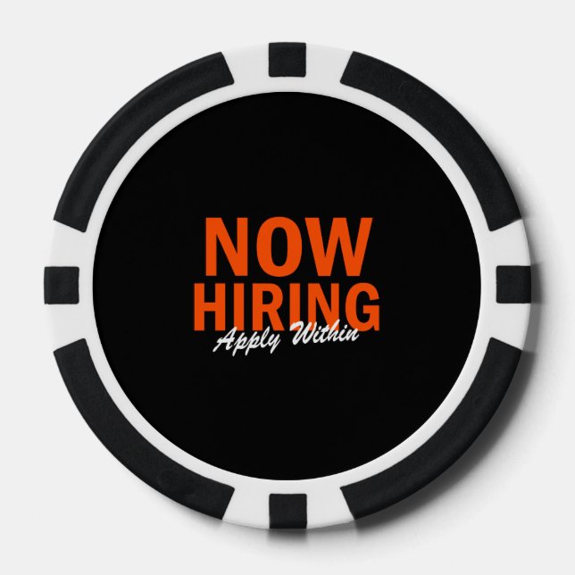 Now Hiring Apply Within Poker Chips (Front)