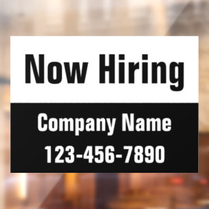 Now Hiring Black White Company Name Phone Number