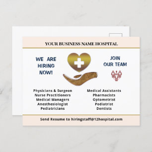 Now Hiring Help Wanted Employee Personalise Sign  Postcard