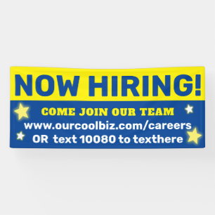 Now hiring help wanted join our team employee banner