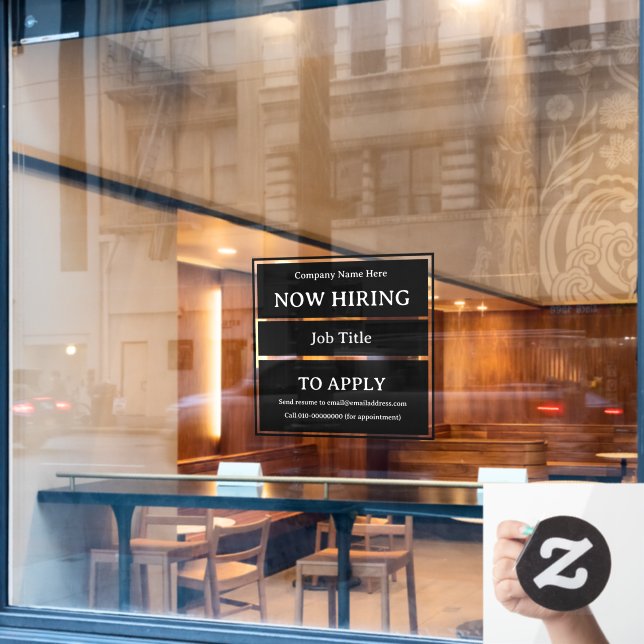 Now Hiring Job Opening Store Business Vacancy (Cafe Window)