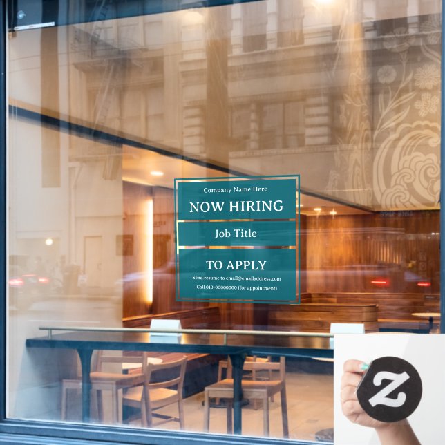 Now Hiring Job Opening Store Business Vacancy (Cafe Window)
