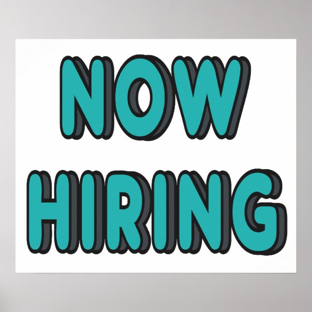 Now Hiring Poster (Front)