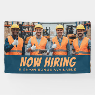 NOW HIRING Sign-On Bonus Available Banner – Custom