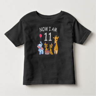 Now I am 11 years old 11th Birthday at the Zoo Toddler T-Shirt