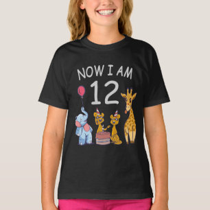 Now I am 12 years old 12th Birthday at the Zoo T-Shirt