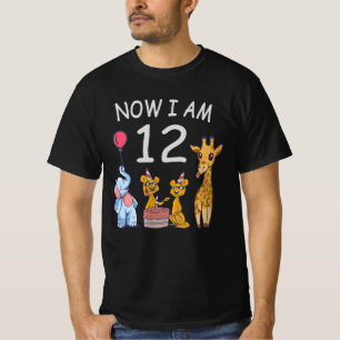 Now I am 12 years old 12th Birthday at the Zoo T-Shirt