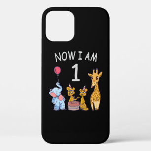 Now I am 1 year old 1st Birthday at the Zoo iPhone 12 Case